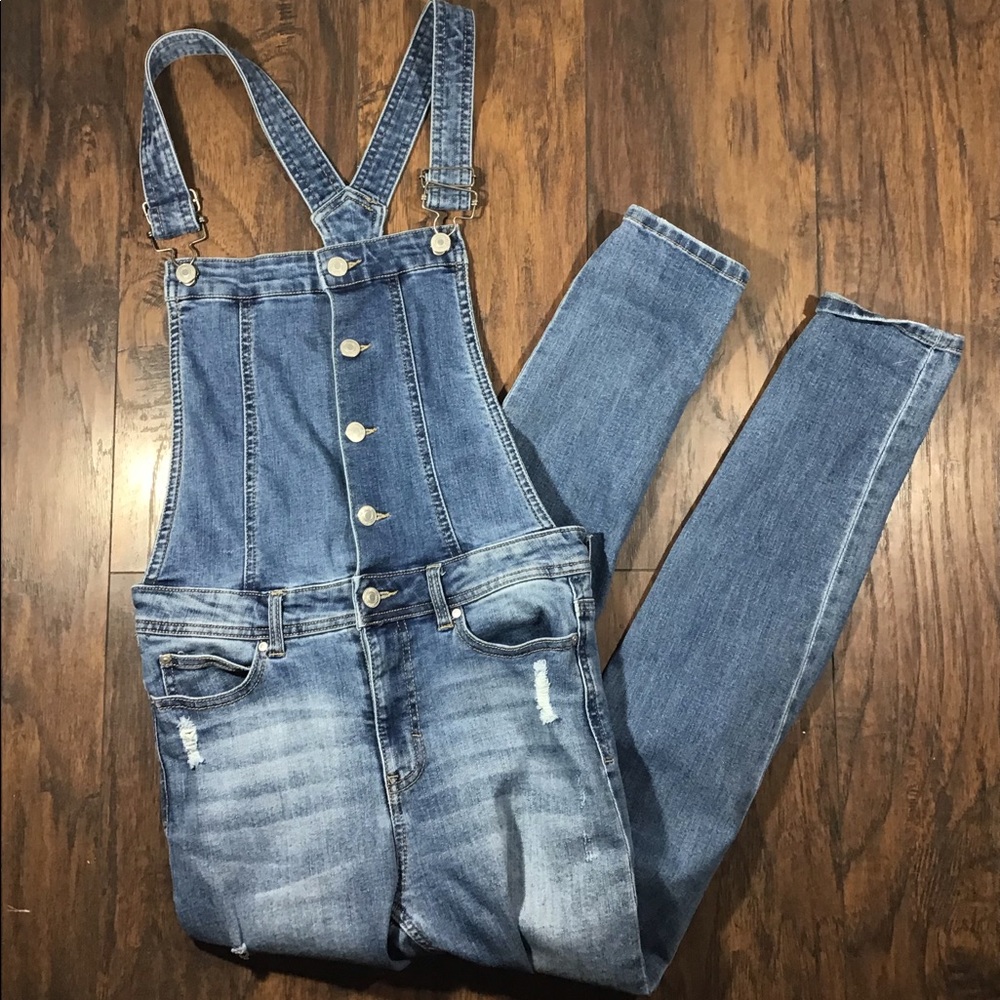 Sky & sparrow size 7 denim overalls